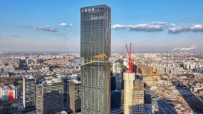 上海杨浦将建新地标建筑！世界最高偏置核心筒双子塔A塔竣工